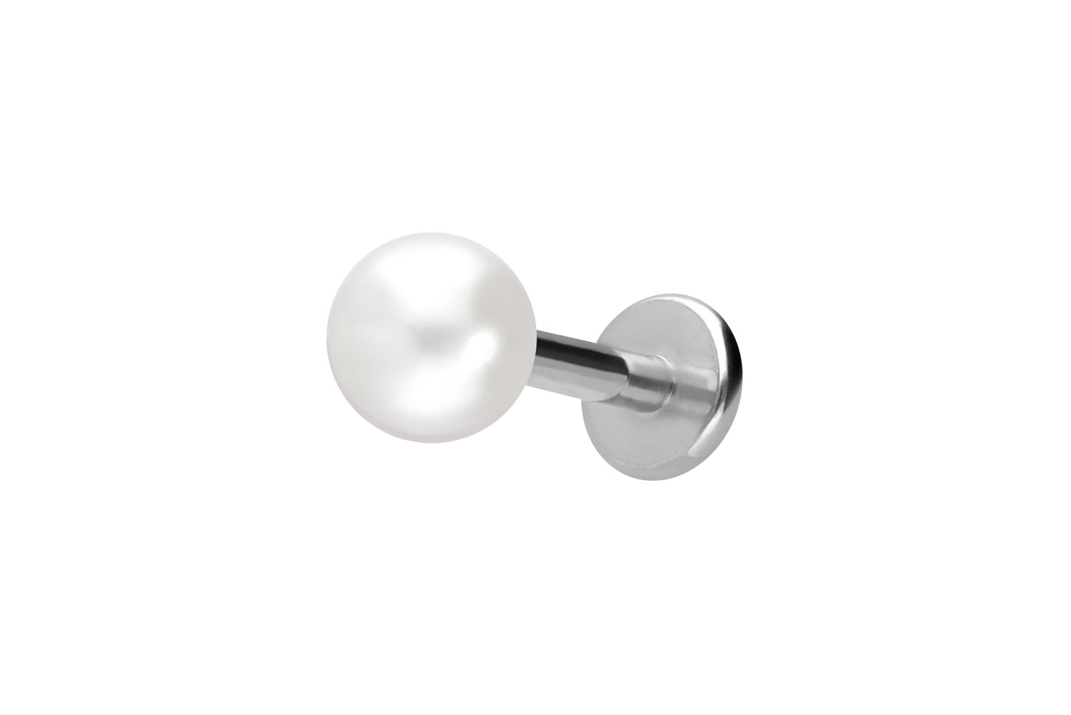 Titan Labret Piercing mit Innengewinde SYNTHETISCHE PERLE